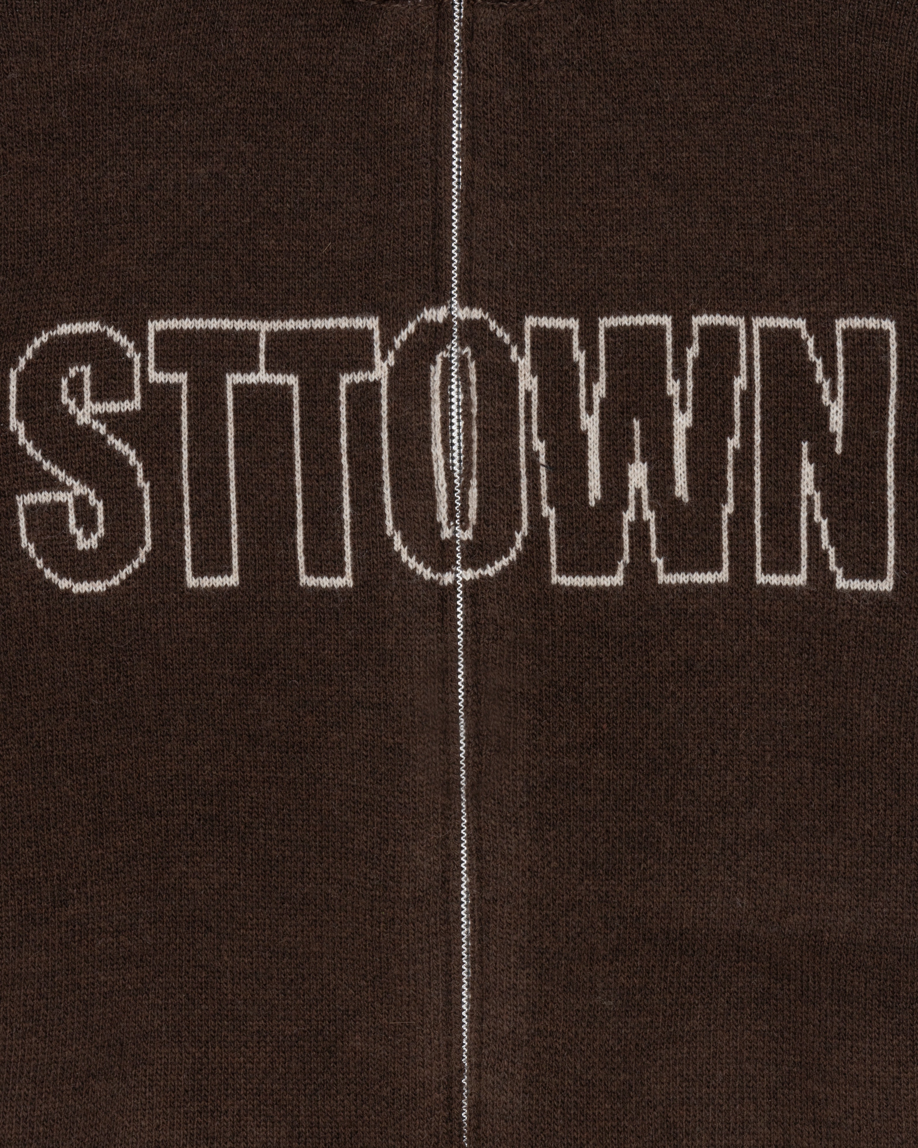 Jacquard zipper jacket brown – sttown Jacquard zipper jacket brown – sttown